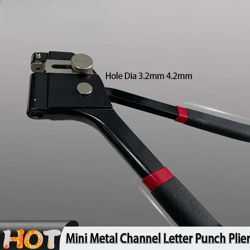 

Mini Metal Channel Letter Punch Plier 0.5mm Hole Poucher Advertising Sign-making Tool