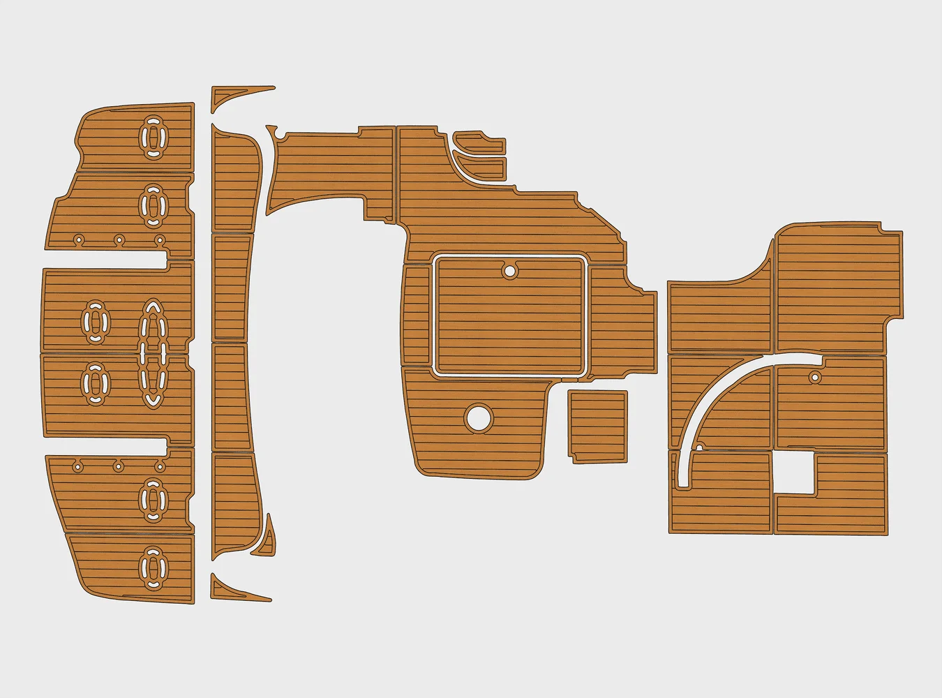

2006 Sea Ray 480 Sundancer 1/4" 6mm EVA foam Non-Slip PVC Teak Decking marine Mat seadek aqua carpet Marine Floor