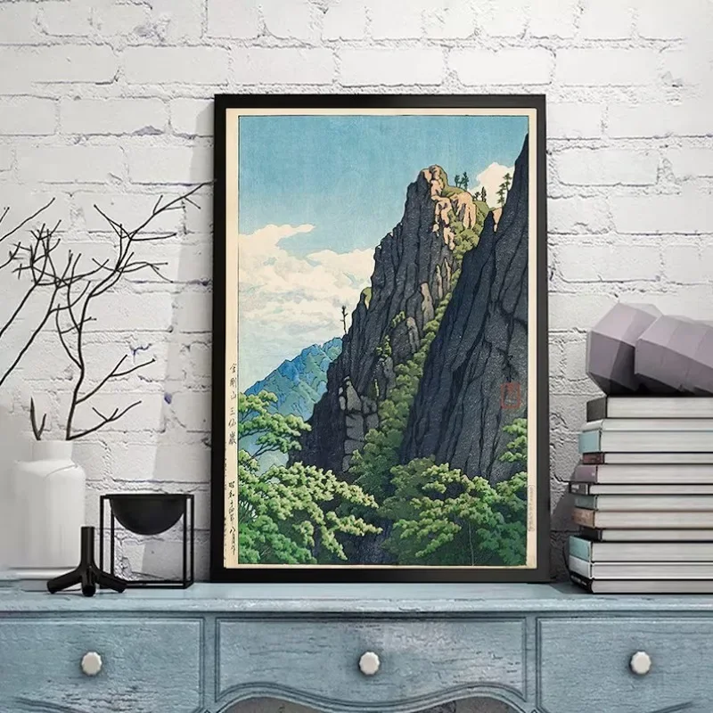Japanese Ukiyoe Mount Fuji Sakura Landscape Vintage Japan Kawase Hasui Wall Art Poster Canvas Painting Living Room Home Decor