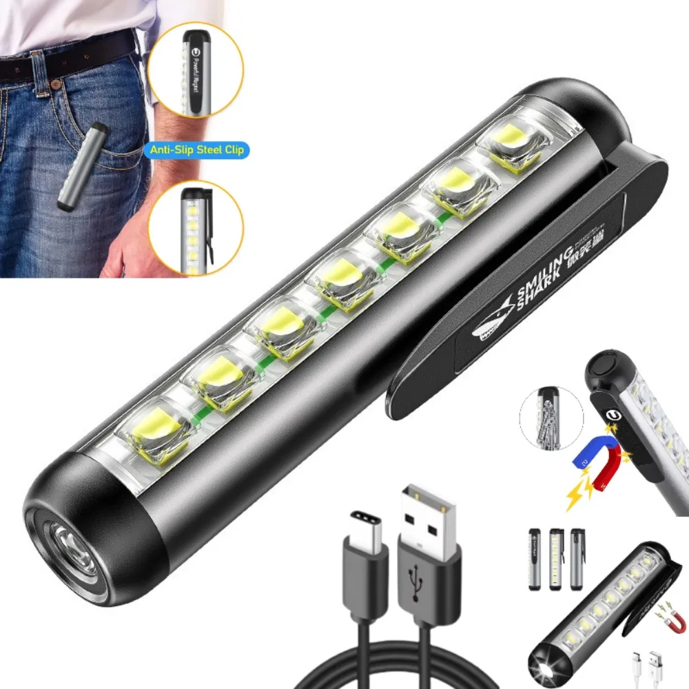 Automotive Strong Light Inspection Work Light Portable Magnetic Side Vehicle Emergency Light Car Repair Lighting Tool