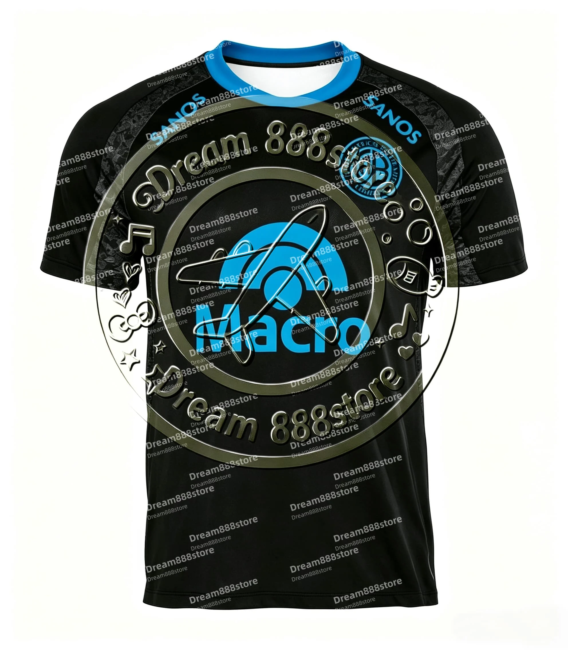 CA Belgrano 2026 Auswärtstrikot für Herren, leuchtend blau-schwarz, kurzärmelig, schnelltrocknend, aus Mesh-Material, Fußballtrikot für Fans, Sport-Trainings-T-Shirt. – Detail 2
