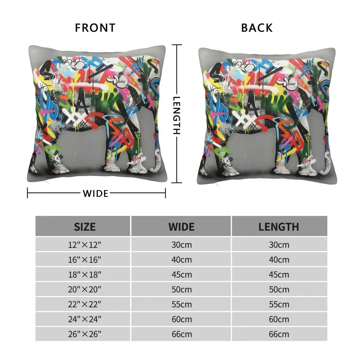 Elephant Martin Whatson Urban Square Pillowcase Polyester Linen Velvet Pattern Zip Decor Throw Pillow Case Sofa Seater Case 18