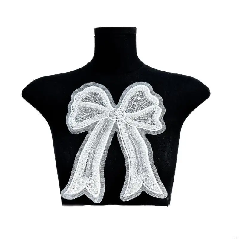 

C71F Embroidery Bowknot Applique for Make Clothes Shirt Sweater Sewing Patches