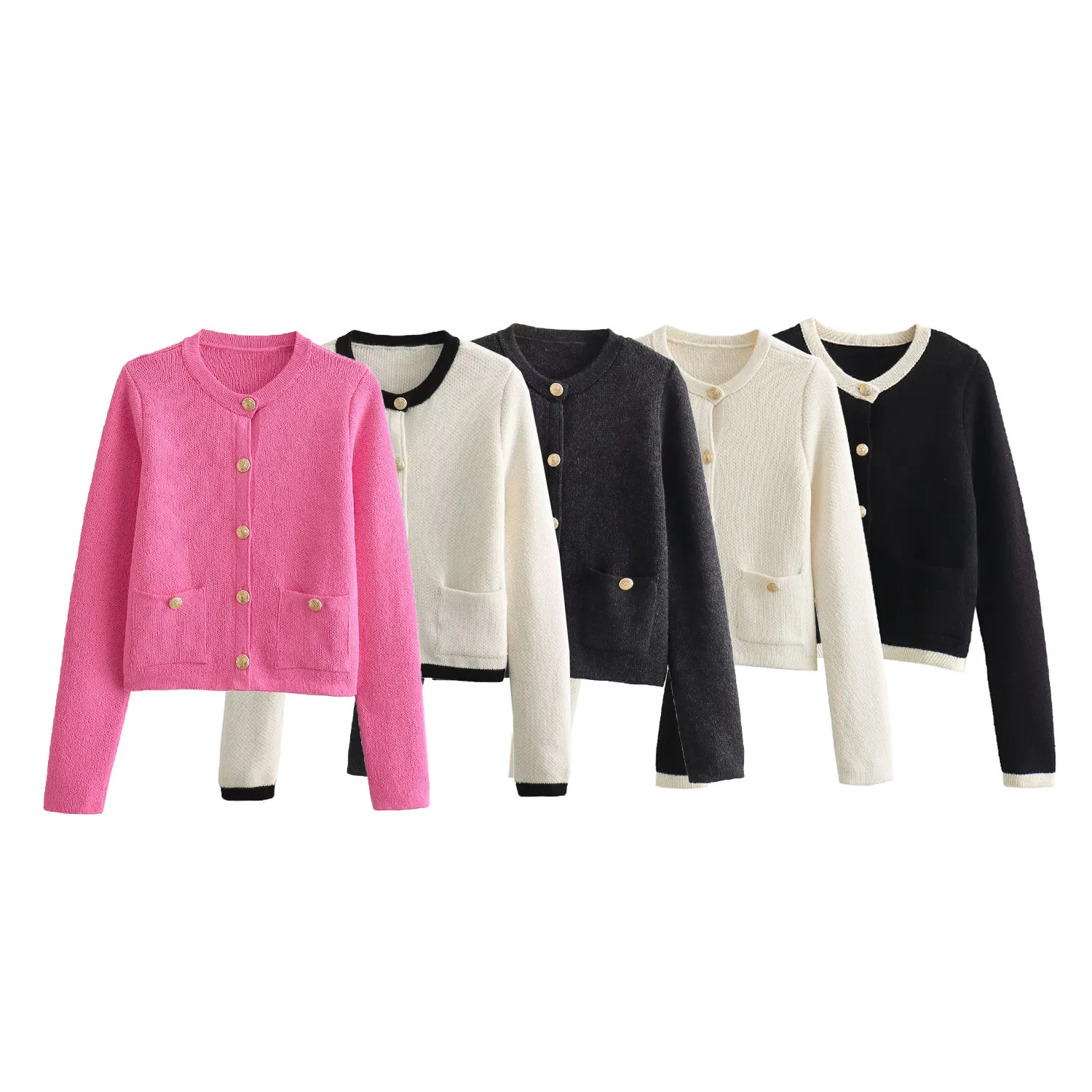 

Spring Buttoned Knitted Cardigan Jacket Women's Style Sweater Wholesale