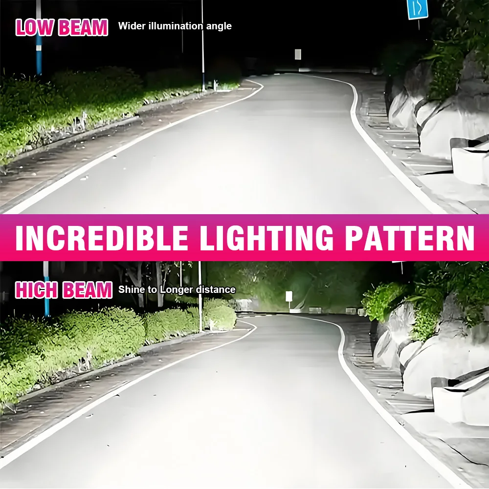 Car Led headlights  H11 Light Bulbs 900% Brightness 9005 HB3 9006 HB4 6500K 3570 CSP Chips 20000LM Turbo Fan LED Headlamp H7