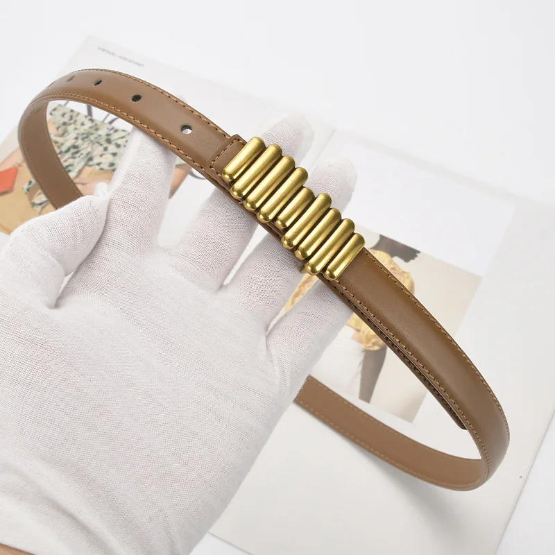 Persoonlijkheid Gesp Mode Vrouwen Echt Lederen Rups Riem Best Bijpassende Jurk Jeans Riemen Voor Lady Designer Luxe Riem