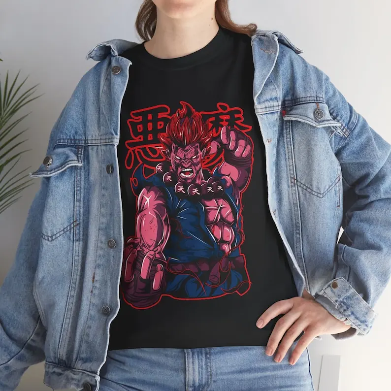 Street Fighter Akuma Shirt, Video game, Anime Clothing