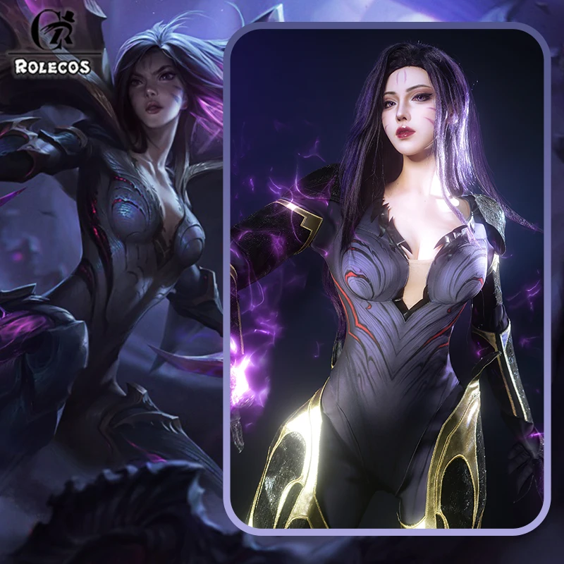 

ROLECOS Game LOL Daughter of The Void Kaisa Cosplay Costume Kaisa Roleplay Tight-fitting Jumpsuit Outfit Women Halloween Party