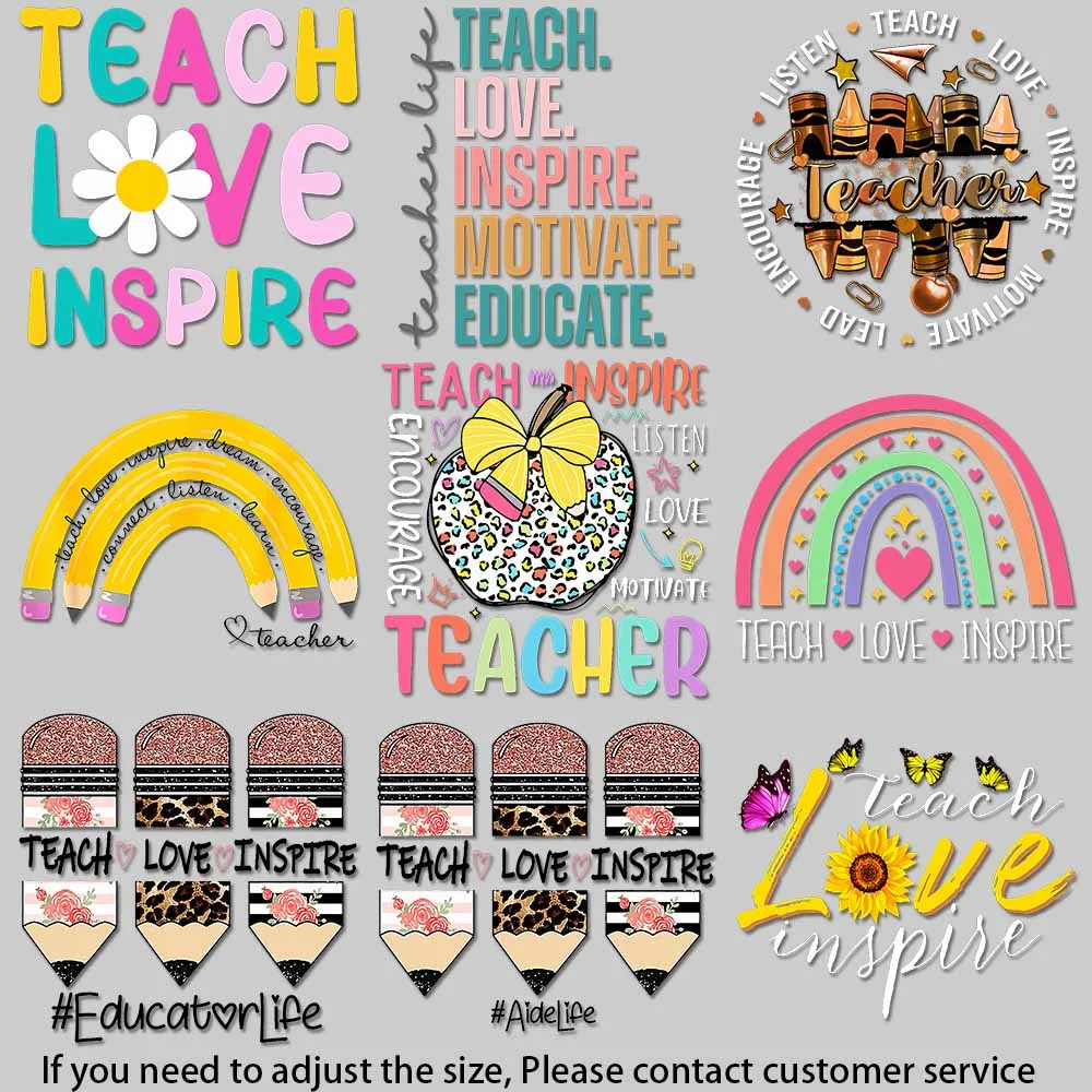 Optimal selection of heat transfer stickers for campus activities between teachers and students Applique for Cloth DIY Craft