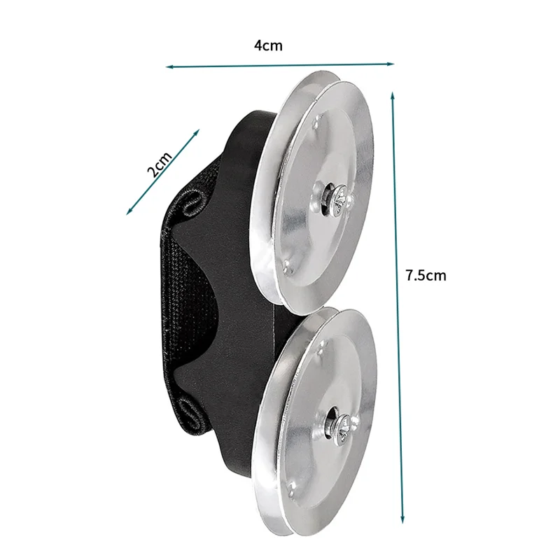 Chocalho de mão de pandeiro com sino de dedo ABLK adequado para tambor cajon tambor africano e outros instrumentos de percussão