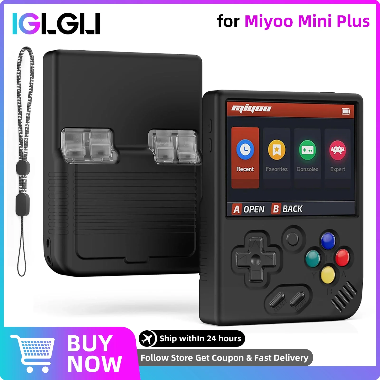 

Silicone Case for Miyoo Mini Plus Soft Skin Protective Case Cover Anti-Slip Shock Proof Protector Miyoo Mini Plus Accessories