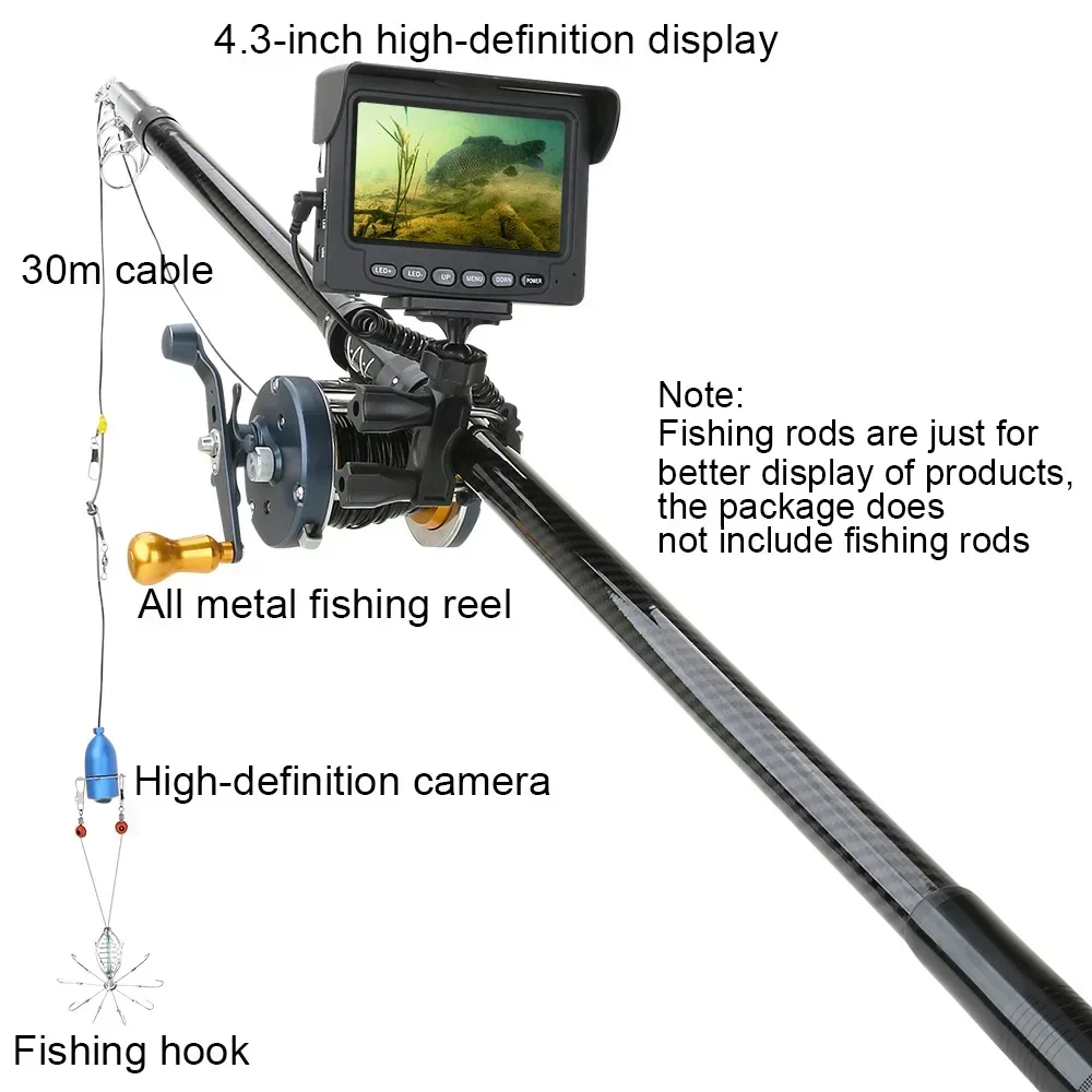 Visual Anchor Fishing Rod 7-Inch HD Full Set fish finde Underwater camer Muddy Water Night Vision Fishing Rod Fishing