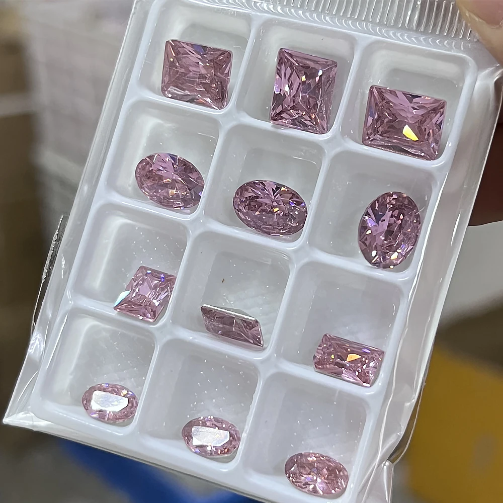 12個 K9 大きめガラス ダイヤモンド ネイルアート ジュエリー チャーム 3D ピンク クリスタル ポインテッドボトム ラインストーン オーバル ジェム スパークリング ネイルデコレーション