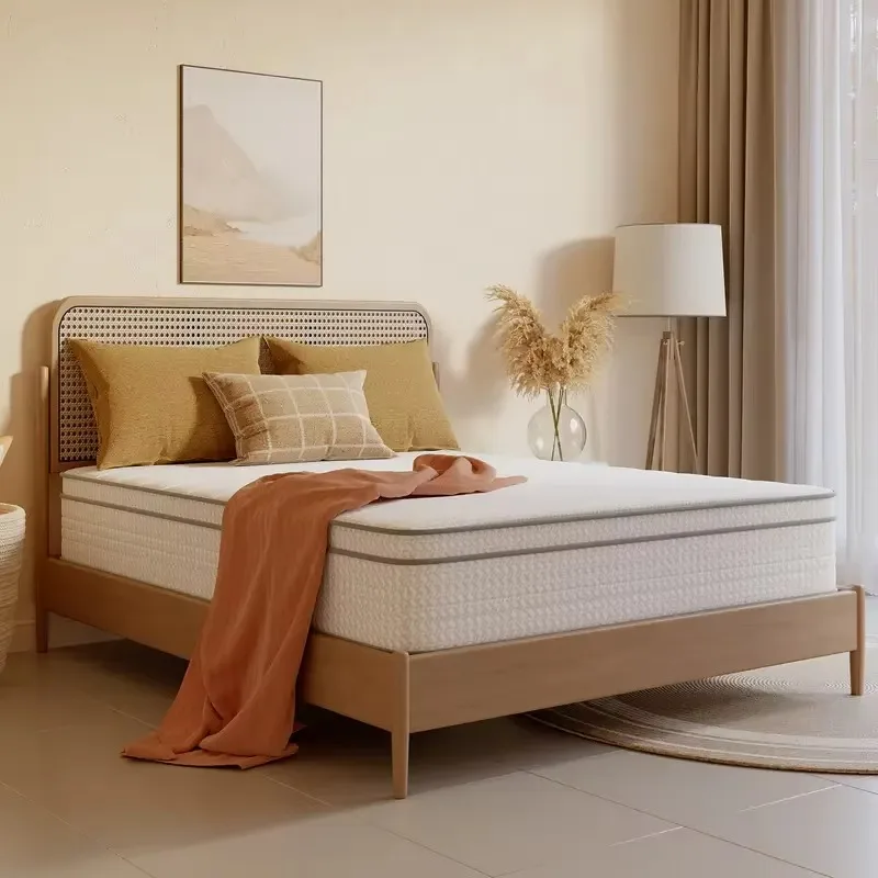 Premium Quality Hybrid Memory Foam Mattress Hypo-allergenic Pocket Spring Mattress Roll in A Box Double King Qurrn Size Mattress