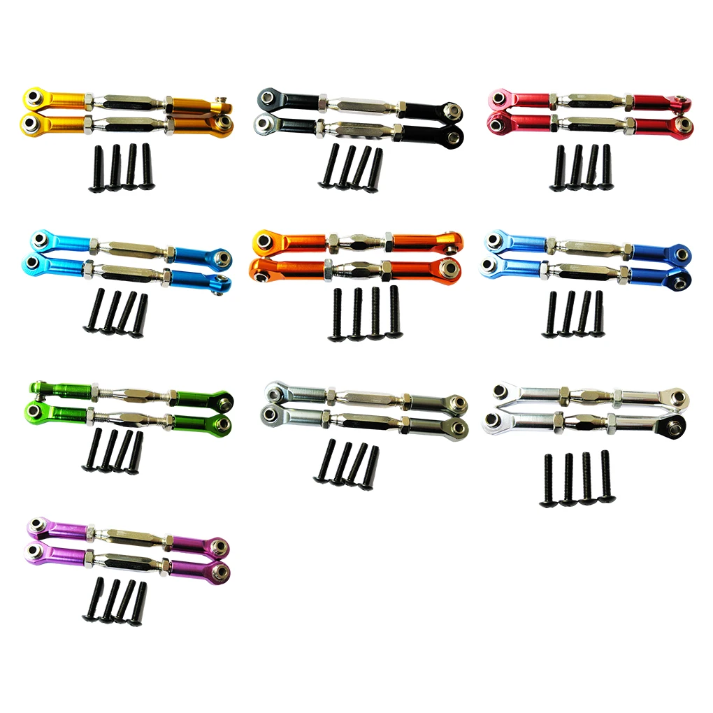 2 pezzi in lega di alluminio 1/10 Set di aste di collegamento dello sterzo per HPI bullettro 3.0 RC Car Part RC accessori per auto parti di ricambio dorate