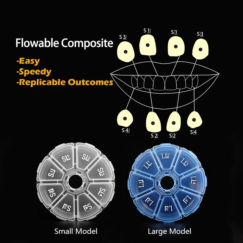 160 قطعة/المجموعة الأسنان الخلفية الأسنان الجمالية الطباعة قوالب عدة للضوء قابلة للتدفق سائل الراتنج استعادة ملء أدوات
