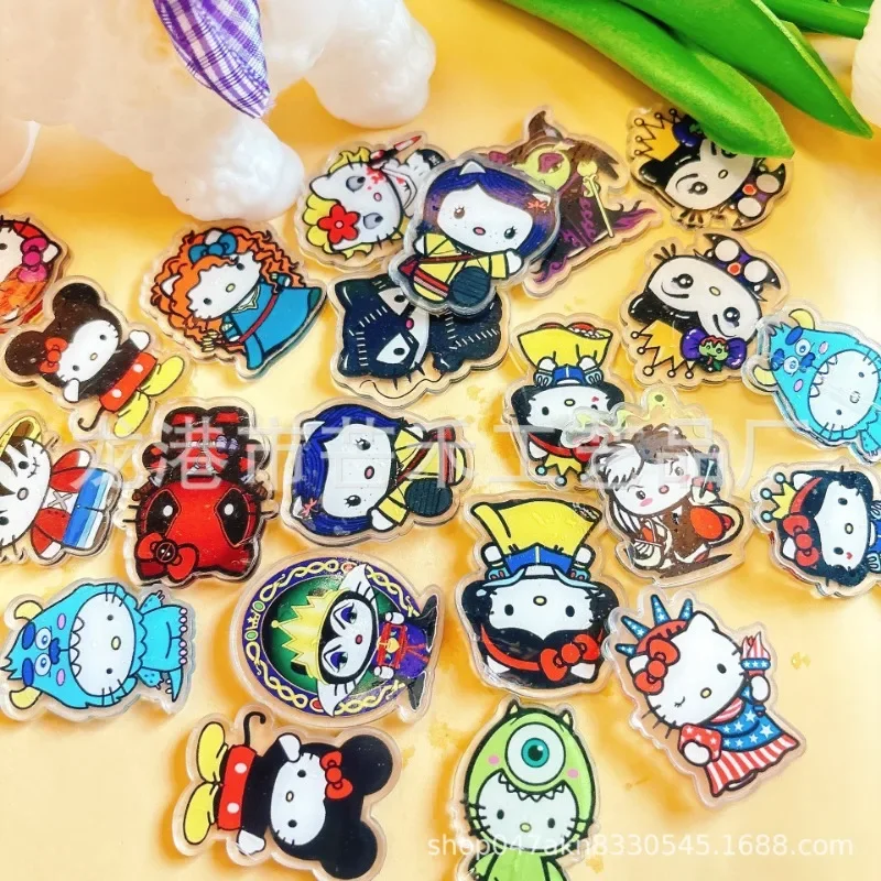 

Sanrio peripheral accessories Hello Kitty anime peripheral acrylic handmade accessories DIY patch keychain pendant decoration