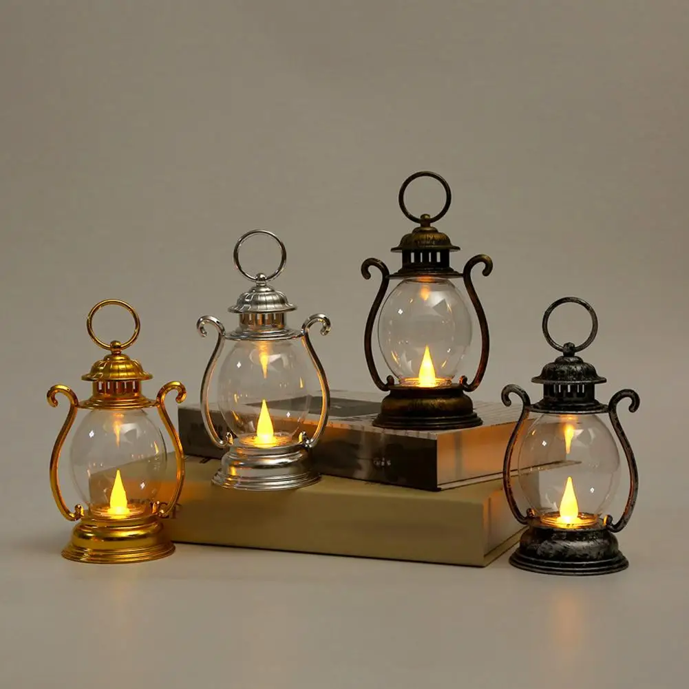 Retro LED Electronic Candle Lamp Long-Lasting Safe Light Eco-Friendly Decorative Gift Lantern With Easy Battery Replacement 영구등