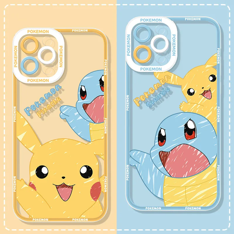 Pokemon Pikachu Soft Silicone Case for OnePlus 8 8T 9 9T 10 Pro 9R 9RT Nord One Plus 1+9R 1+8 1+8T 1+10Pro Clear Cover Fundas