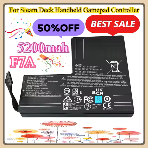 Li-polymer Replacement Battery for Steam Deck Handheld Gamepad Controller Rechargeable Batteries Accessories F7A 8.8V 5200mah