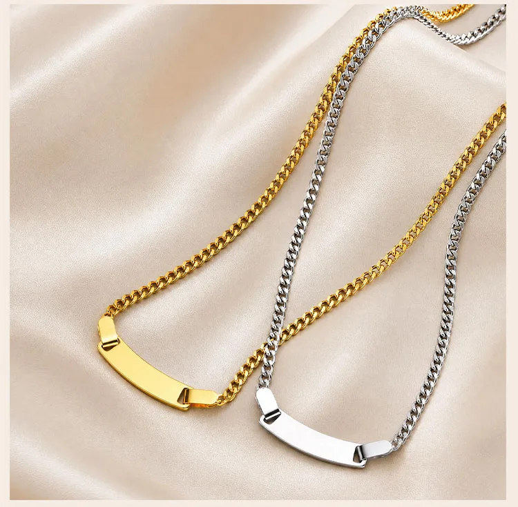 Personalisierte Namenskette, Edelstahl-Kettenarmband, in Gold- oder Silberfarbe, personalisierter Schmuck für Online-Händler. – Detail 6