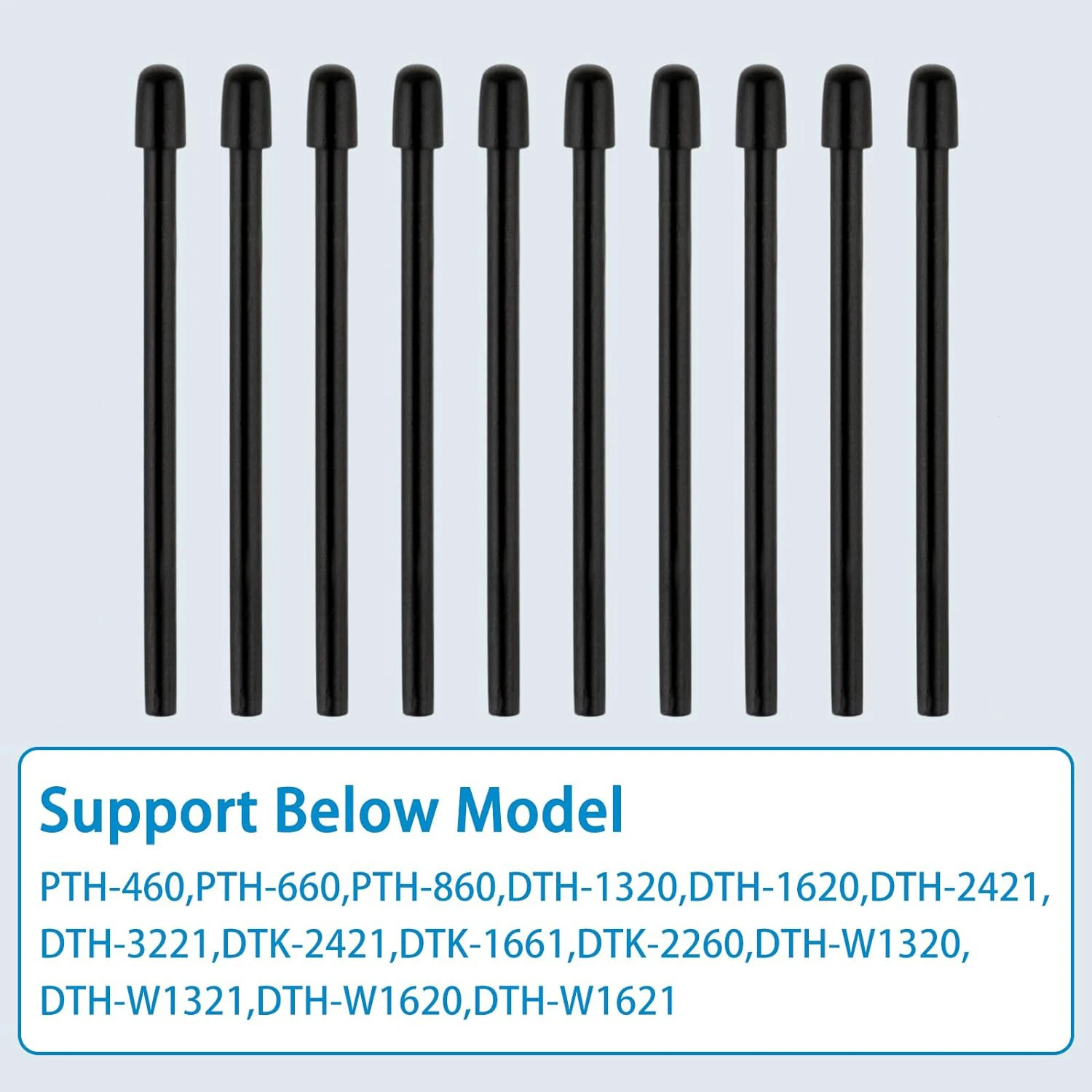 for WA-COM Standard Pen Nibs 10 Pcs Black Replacement Refill Pen Tips for Intuos Pro for IMobileStudio Pro for Cintiq Pro
