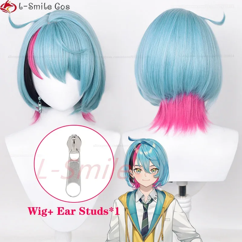 VTuber NIJISANJI EN Cosplay ILUNA Kyo Kaneko Cosplay Wig Short Heat Resistant Synthetic Hair Party Woman Girl Wigs   Wig Cap