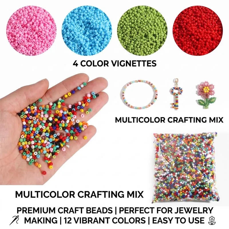 1000/300PCS 3mm 4mm Round Hole Bead Austria Crystal Solid Color For Kids Jewelry Making Clothing DIY Accessories