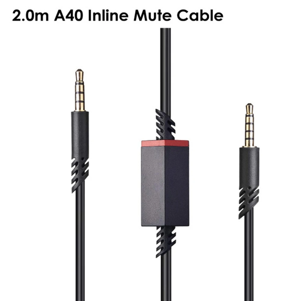 1 części wymienne do komputera 3.5mm wtyk Audio 2.0M inline wyciszający kabel sprężynowy/tkany przewód do kabel słuchawek Astro A10 A40 TR Mix Amp