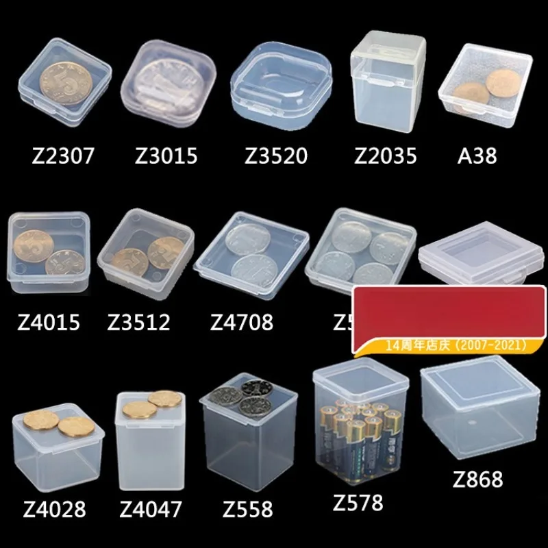 50Pcs/lot Original Square Transparent Plastic Boxes for Product Packaging, Storage, and Organizing