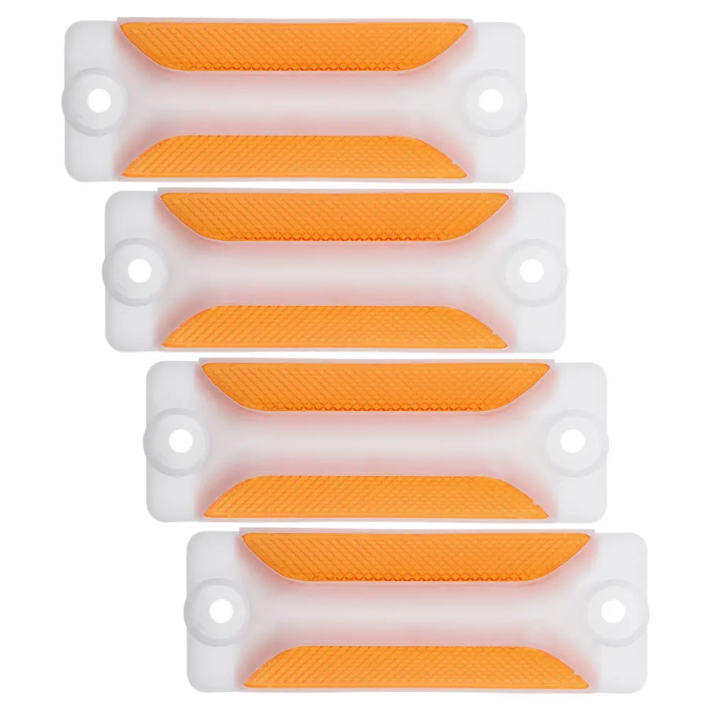 4pcs Reflective Road Marker Rectangular Driveway Reflectors For Highway Pavement Safety Roadside Delineators Emergency