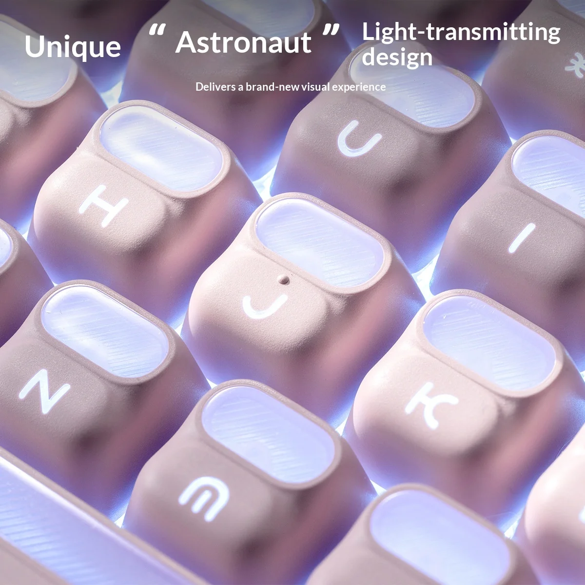 XVX Astronaut PC+PBT Keycaps Aesthetic Wear-resistant Cute Style for Mechanical Keyboard DIY