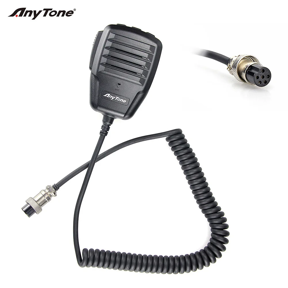 NOWY oryginalny 6-pinowy mikrofon do 10-metrowego radia ANYTONE CB AT-6666PRO