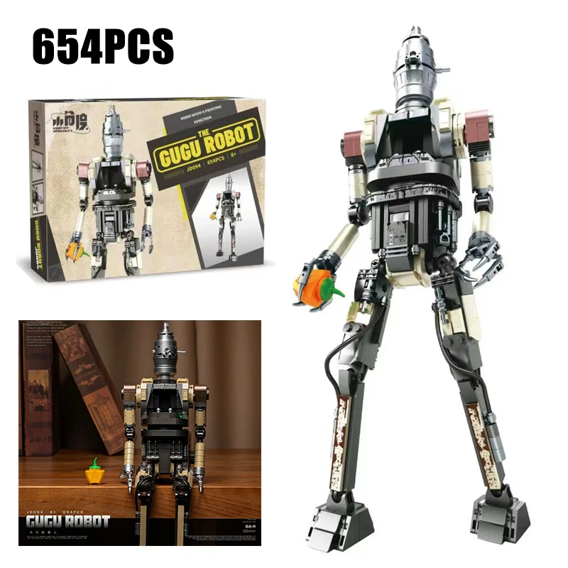 654 قطعة نموذج روبوت الرجعية اللبنات الجسيمات الصغيرة تجميعها MOC الطوب طفل لتقوم بها بنفسك لعبة تعليمية هدايا عيد الميلاد JD094 #1