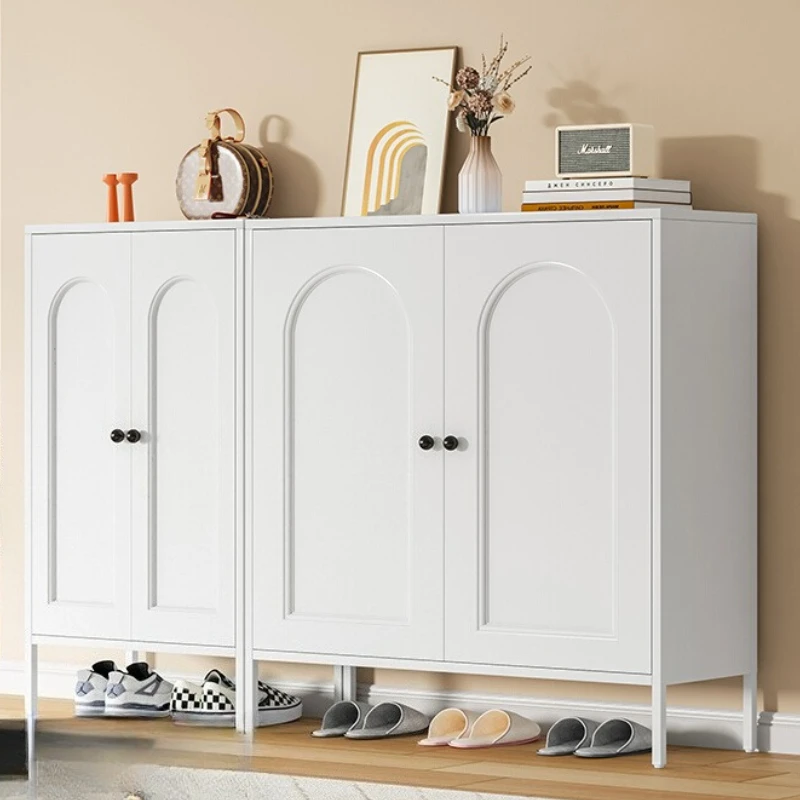 

Metal Home Shoe Rack White Storage Sturdy Multifunction Shoe Rack Entrance Vertical Armoires De Salon Entrance Furniture Hall
