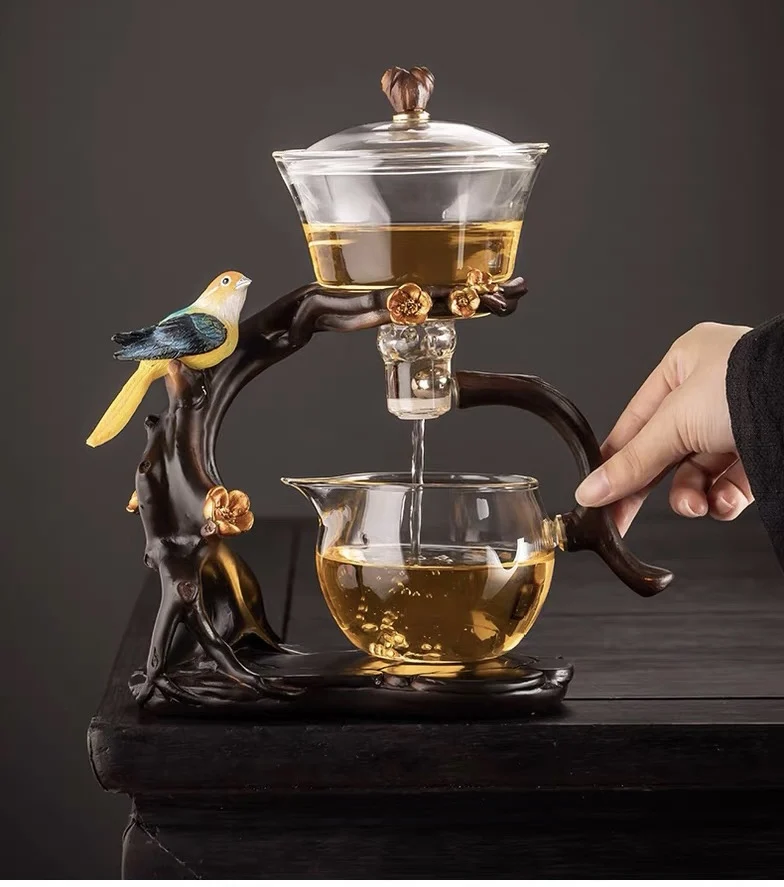 

Glass automatic tea brewing new tea set home light luxury high-end magnetic tea teapot