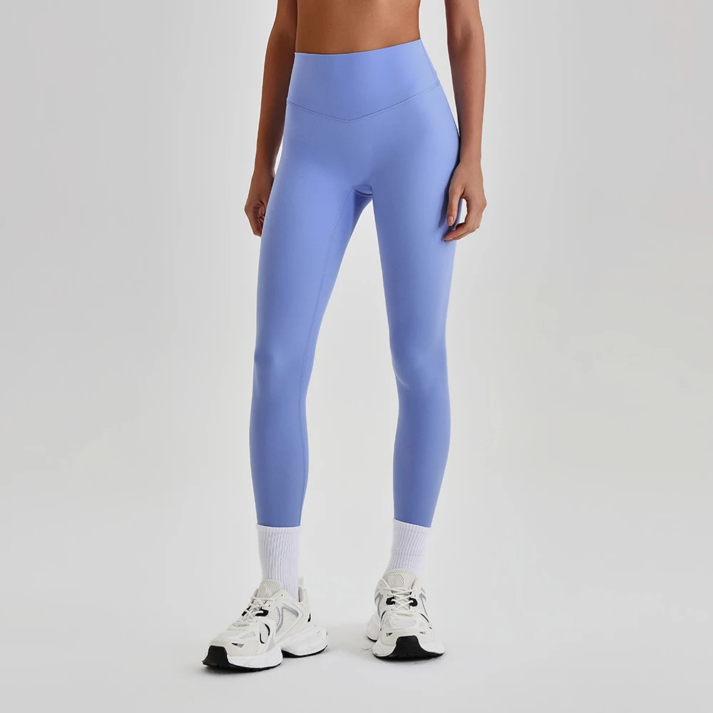 Ultra Soft High Waist Tummy Control Sports Leggings Women No Front Seam Butt Lifting Yoga Pants Compression Running Tights