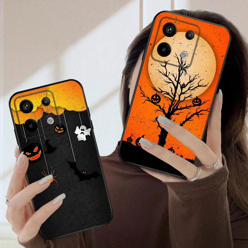 

Pumpkin and Tree For Redmi Note 9 9S 10 11 12 12S 13 Pro+ Plus 5G India 14 Pro 4G Global 14S 13C 14C silicone soft phone case