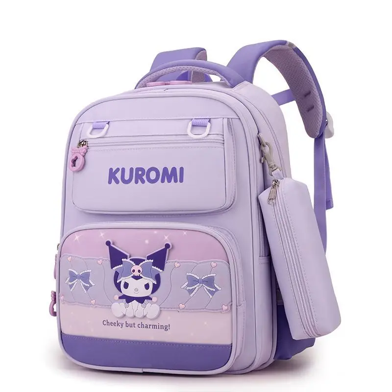 

Kawaii Sanrio KUROMI Cinnamoroll Student Schoolbag for Grades 1-3-6 Large Capacity Backpack Lightweight Spine Protection Girls