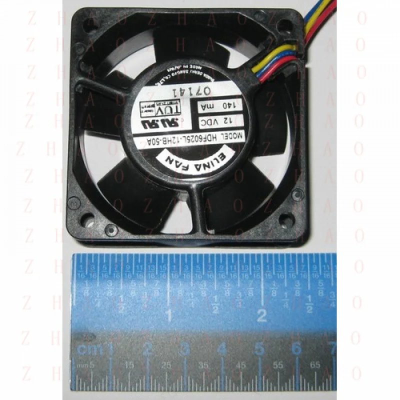 L+ for Elina High Speed Cooling Fan 12VDC 19CFM HDF6025L - 12HB - 50A 3 Pin Connector