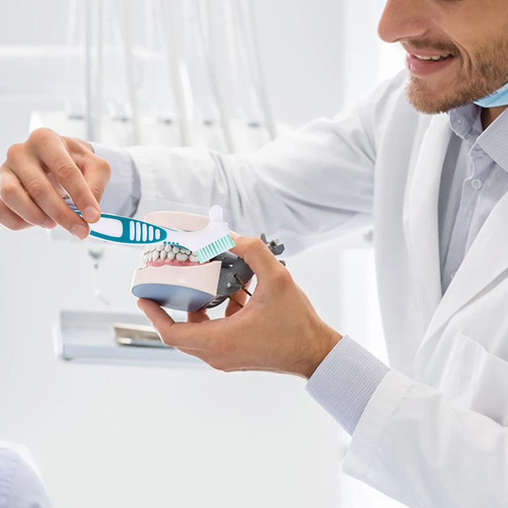 

4Pcs Denture Cleaning Brush Large Handle Non-Slip Design Gentle on Gums and Materials Denture Care Accessories