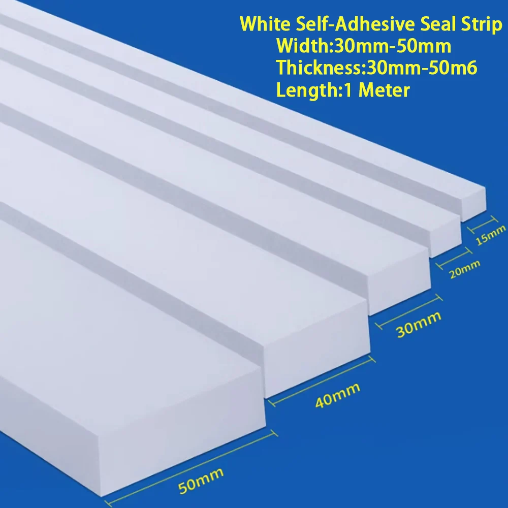 

1 метр самоклеящаяся уплотнительная лента для дверей, окон, шкафов, уплотнительная лента, звукоизоляция, защита от пыли, уплотнительный блок 30-50 мм
