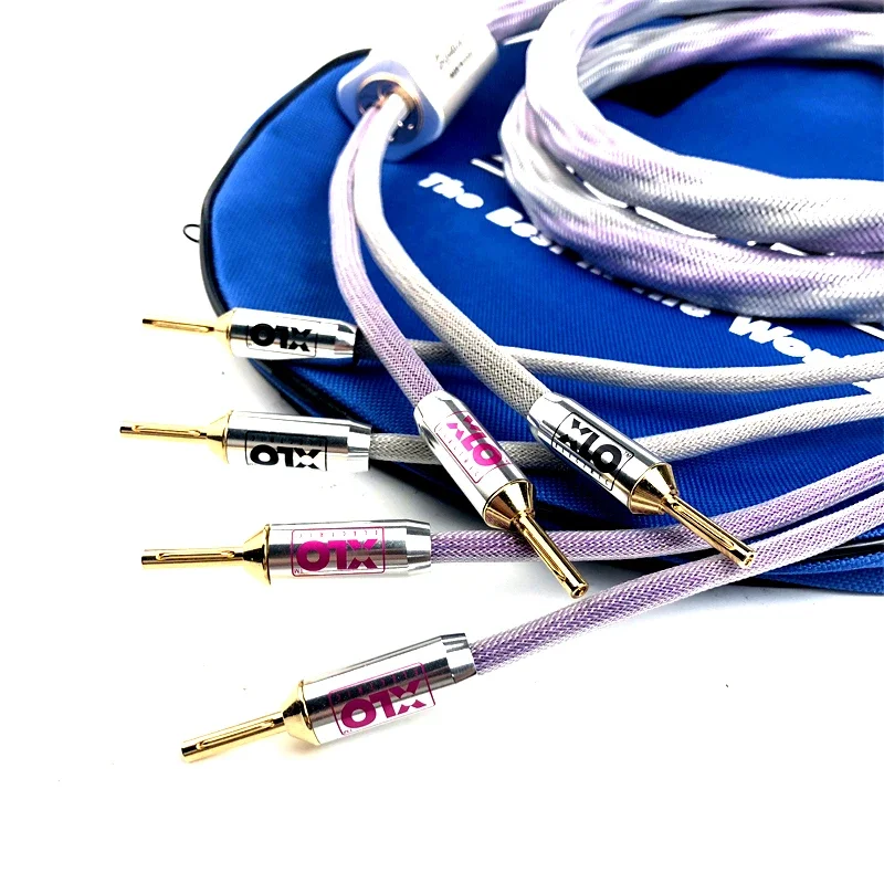 1pcs XLO Signature 3 Center Speaker Cable HiFi Audio Amplifier Speaker Cables Gilded Y Spade Plug / Banana Plug