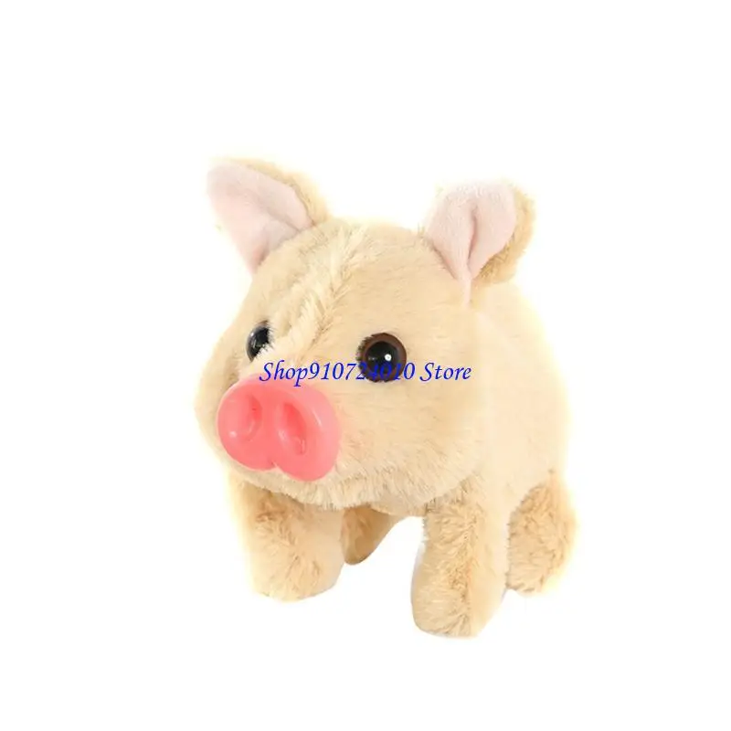 77HD لعبة خنزير الحيوانات الأليفة الإلكترونية المحبوبة مع حركة واقعية وتأثيرات صوتية تشبه الحياة لرفيق الطفل لعبة تعلم الزحف #6