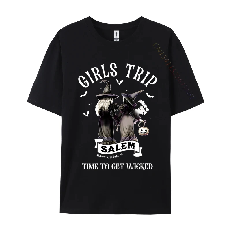 

Girls Trip Salem Vintage Halloween Prevalent Girls Trip Salem Vintage Halloween Top T-shirts Cotton Mens T Shirt