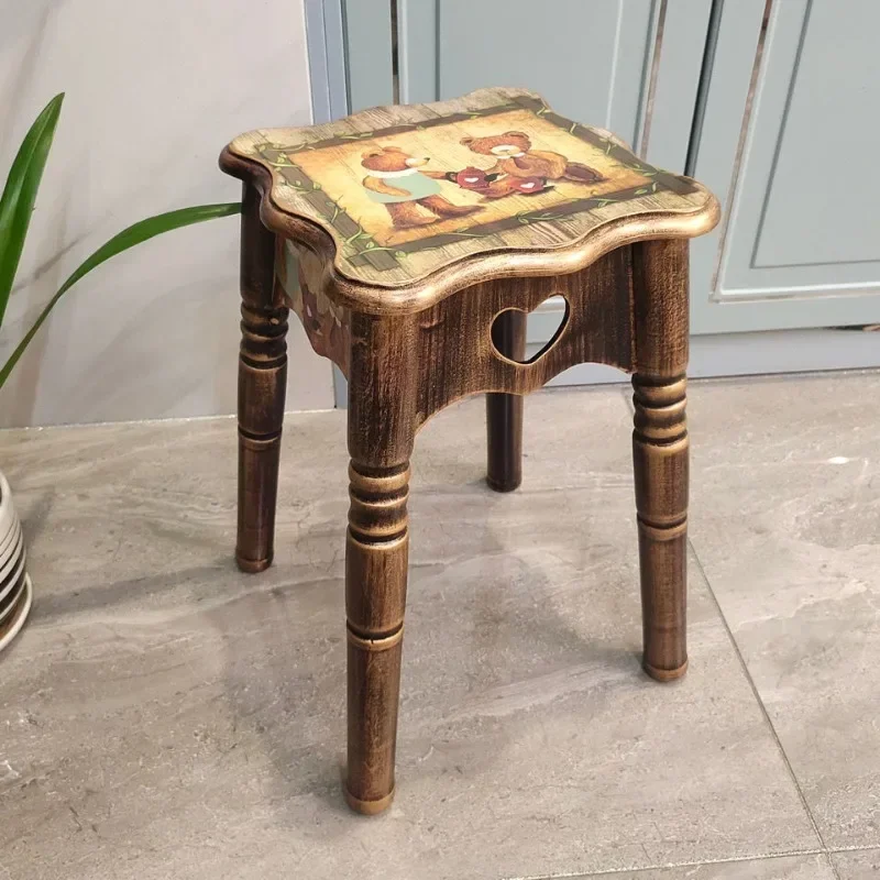 Sillas de comedor de Cocina, taburete Interior de madera, ahorro de espacio, mesa de comedor baja, Taburete para sala de estar, muebles de Cocina para el hogar