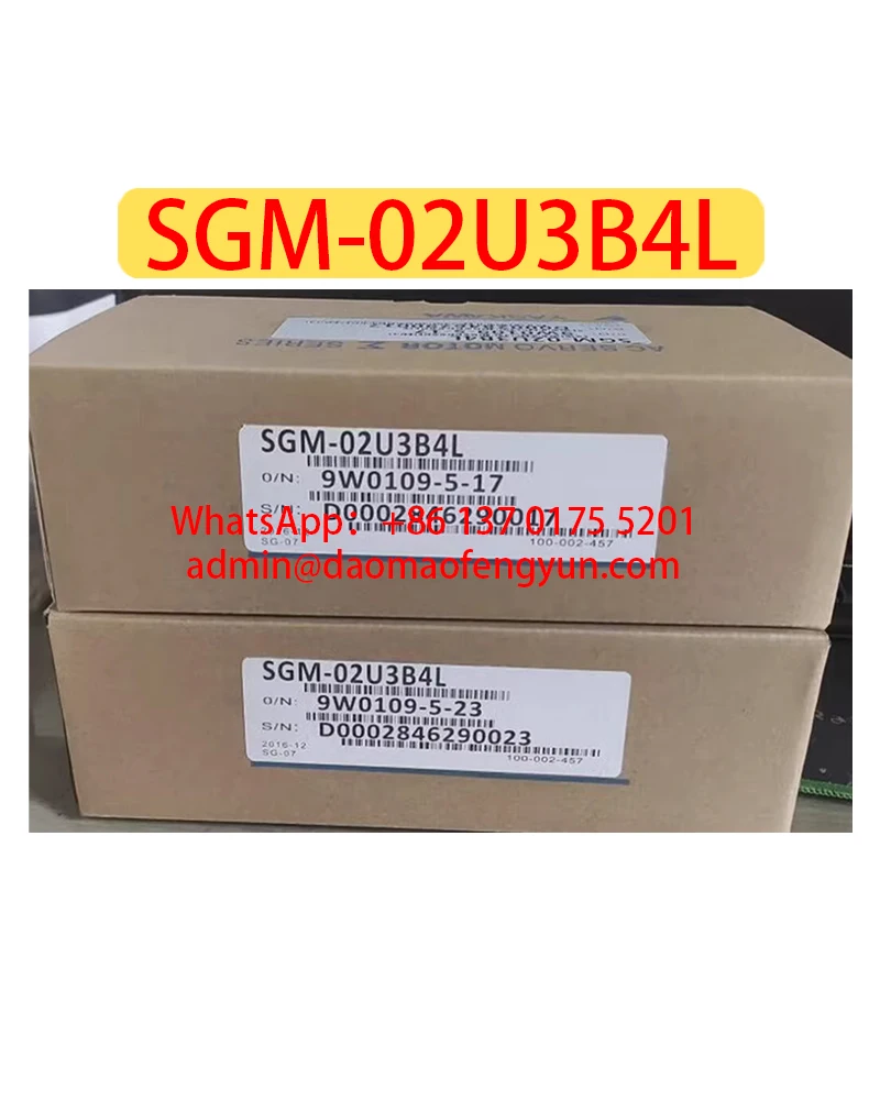 

SGM-02U3B4L Brand New Servo Motor SGM 02U3B4L，Fast shipping