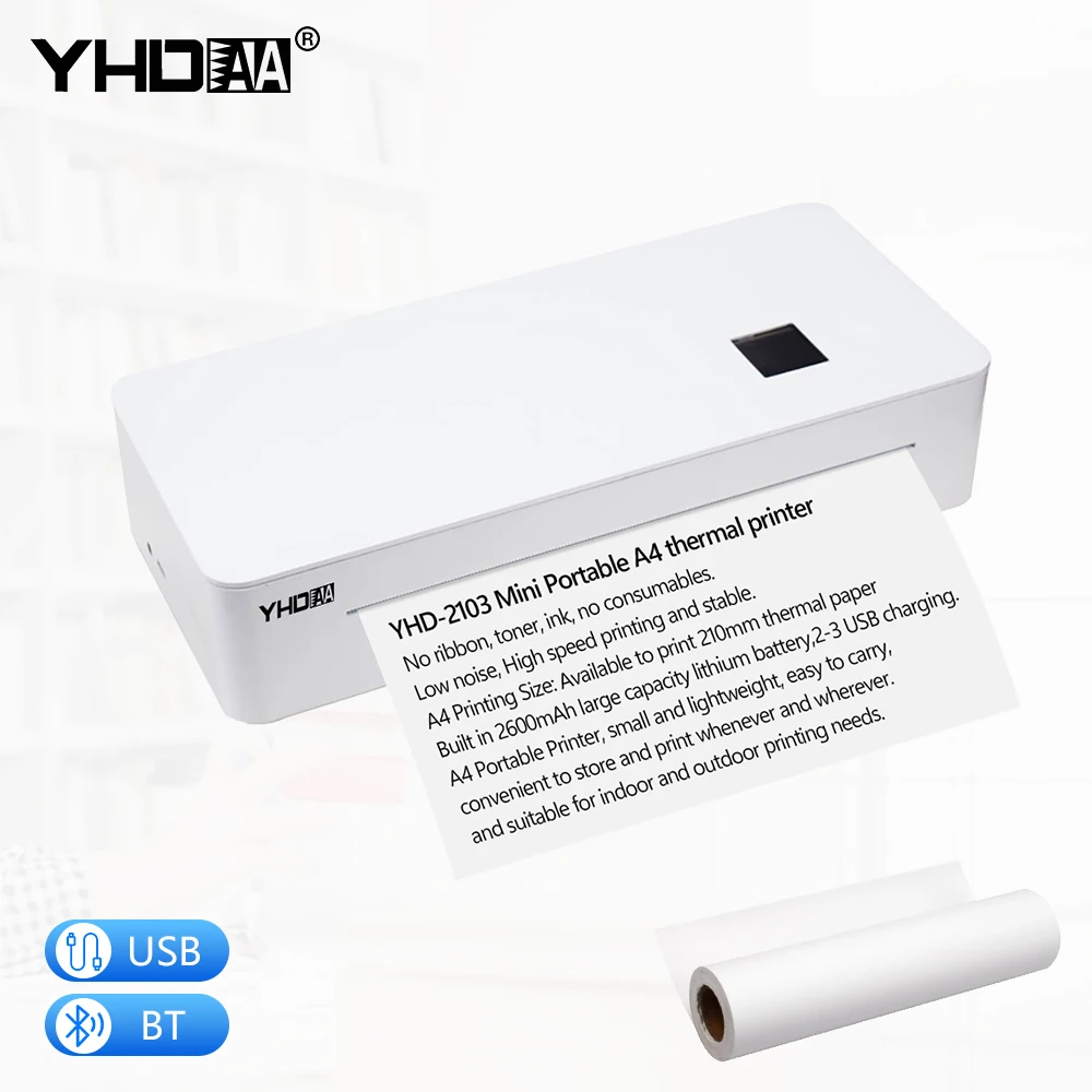 

Hot Sale A4 Printer Machine Low Price Wireless Printer Portable Mini A4 Size Thermal Printer