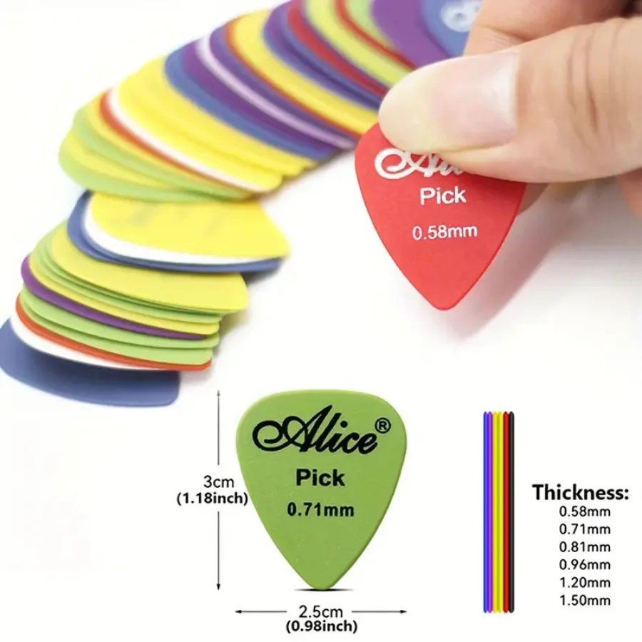 Multi-color guitar picks | 50 | ABS high-quality plastic | Suitable for guitar, electric guitar, bass