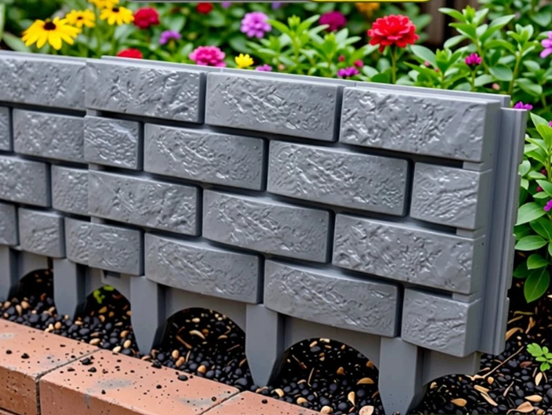 Garden fence imitation stone thickened pastoral fence flower pool retaining board vegetable garden fence